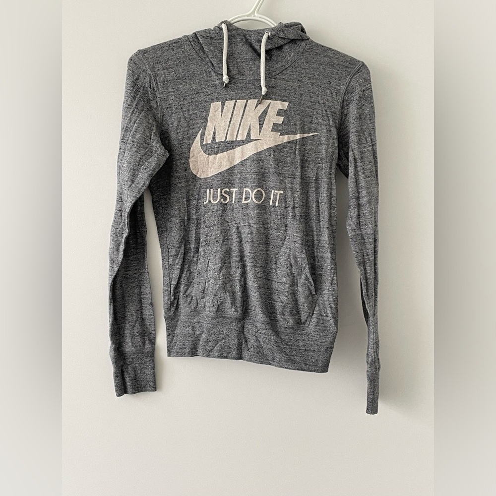 Nike Gray Just Do It Hoodie - size XS
